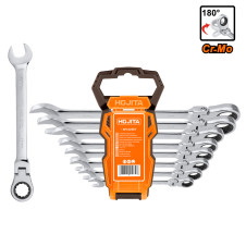 Γερμανοπολύγωνα κλειδιά καστανιας, σπαστή κεφαλή σετ 8τεμ. - HOJITA (600003.0111)