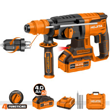 Περιστροφικό κρουστικό πιστολέτο HOJITA Brushless 26mm με ταχυτσοκ - μπαταρία 20V Βαλιτσάκι - HOJITA (601007.0002)