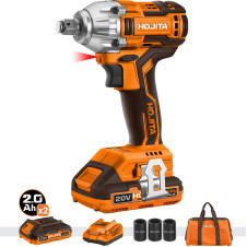 Μπουλονόκλειδο HOJITA Brushless 300Nm μπαταρίας 20V ΣΕΤ Τσάντα - HOJITA (601008.0001)