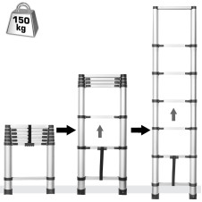 Σκάλα αλουμινίου πολυμορφική 6 σκαλοπάτια - HOJITA (603000.0008)