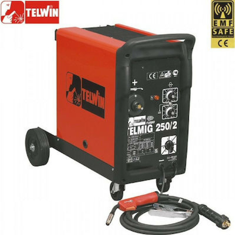 Ηλεκτροσυγκόλληση TELMIG 250/2 TURBO 230/400V Σύρματος Βαρέως Τύπου 260A MIG TELWIN (821061)