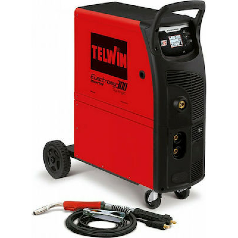 Ηλεκτροσυγκόλληση ELECTROMIG 300 SYNERGIC 300A INVERTER 400V Σύρματος (4σε1) MIG-MAG/FLUX-MMA-TIG TELWIN (816065)
