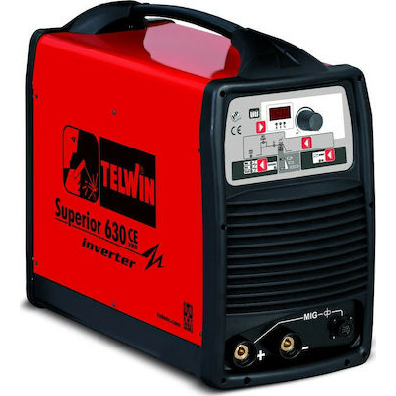 Ηλεκτροσυγκόλληση SUPERIOR 630 CE VRD Τριφασική INVERTER Ηλεκτροδίου 230/400V MMA/TIG TELWIN (816032)