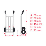 EXPRESS: ΚΑΡΟΤΣΙ ΜΕΤΑΦΟΡΑΣ 250 KG - ΤΡΟΧΟΙ ΑΕΡΟΣ Φ 250 mm - 631408